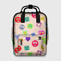 Рюкзак женский Разные смайлики, цвет: 3D-принт