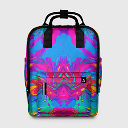 Рюкзак женский Красочная зеркальная абстракция - мода - нейросеть, цвет: 3D-принт