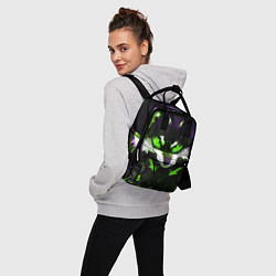 Рюкзак женский Кислотный енот, цвет: 3D-принт — фото 2