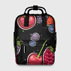 Рюкзак женский Плоды и ягоды, цвет: 3D-принт