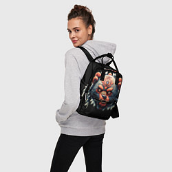 Рюкзак женский С разъяренным медведем, цвет: 3D-принт — фото 2