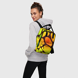 Рюкзак женский Коричневая сеть с цветными пятнами, цвет: 3D-принт — фото 2