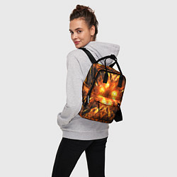 Рюкзак женский Fire abstract, цвет: 3D-принт — фото 2