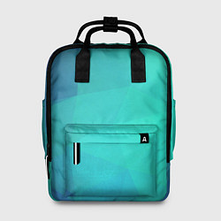 Рюкзак женский Голубые грани, цвет: 3D-принт