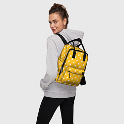 Рюкзак женский Горчичный в горошек, цвет: 3D-принт — фото 2
