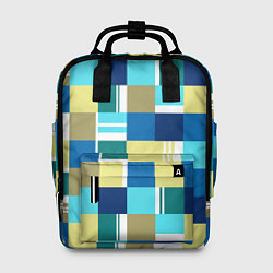 Рюкзак женский Ретро квадраты, цвет: 3D-принт