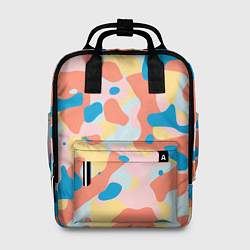 Рюкзак женский Абстракция в пастельных тонах, цвет: 3D-принт