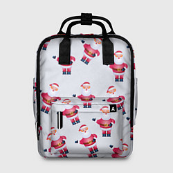 Рюкзак женский Дед Мороз - Новогодний дедушка паттерн, цвет: 3D-принт