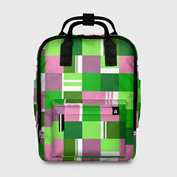 Рюкзак женский Ретро квадраты ванильные, цвет: 3D-принт