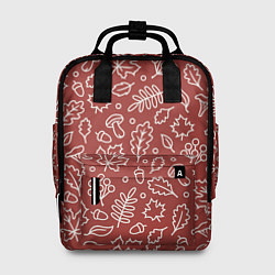 Рюкзак женский Осень - бордовый 2, цвет: 3D-принт