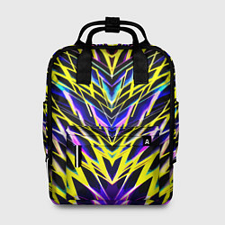 Рюкзак женский Зеркальный неоновый паттерн, цвет: 3D-принт