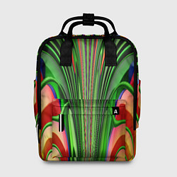 Женский рюкзак Травянистый дизайн с оранжевым