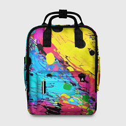 Рюкзак женский Цветная абстракция - живопись, цвет: 3D-принт