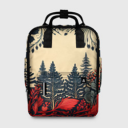 Рюкзак женский Новогодний лес, цвет: 3D-принт