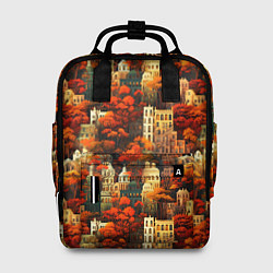 Рюкзак женский Осенний вечерний город, цвет: 3D-принт