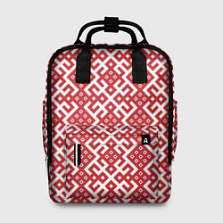 Рюкзак женский Макошь - славянские обережные узоры, цвет: 3D-принт