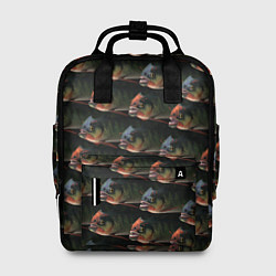 Рюкзак женский Зубастые рыбы, цвет: 3D-принт