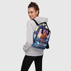 Рюкзак женский Новогодний сказочный замок, цвет: 3D-принт — фото 2