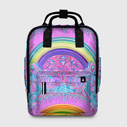 Рюкзак женский Радужный узор разноцветный, цвет: 3D-принт