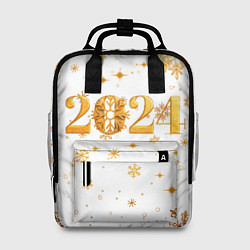Рюкзак женский Новый 2024 год - золотой, цвет: 3D-принт