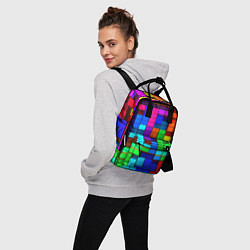 Рюкзак женский Радужный кубизм, цвет: 3D-принт — фото 2