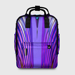 Рюкзак женский Фиолетовые линии и полосы, цвет: 3D-принт