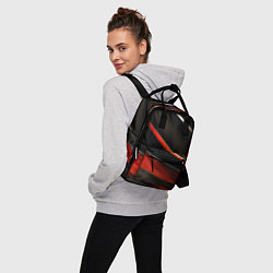 Рюкзак женский Красные и черные вставки, цвет: 3D-принт — фото 2