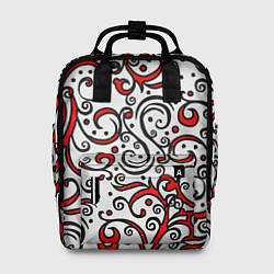 Женский рюкзак Красный кружевной узор