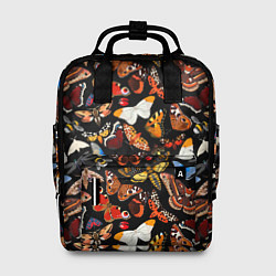 Рюкзак женский Разноцветные тропические бабочки, цвет: 3D-принт