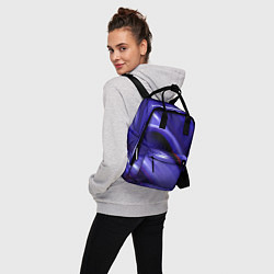 Рюкзак женский Фиолетовые абстрактные волны, цвет: 3D-принт — фото 2