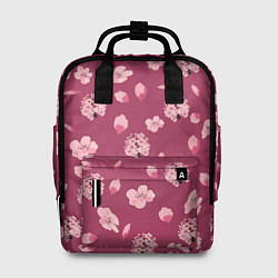 Рюкзак женский Сакура цветы и бутоны паттерны, цвет: 3D-принт