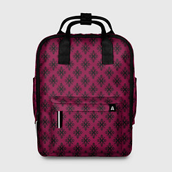Рюкзак женский Паттерн узоры тёмно-розовый, цвет: 3D-принт