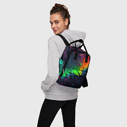 Рюкзак женский Яркие пятна абстракции, цвет: 3D-принт — фото 2
