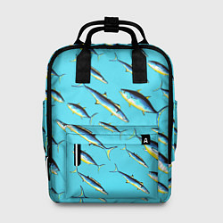 Рюкзак женский Косяк рыб в море, цвет: 3D-принт