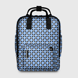Рюкзак женский Паттерн сетка голубой, цвет: 3D-принт