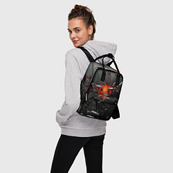 Рюкзак женский Взрыв и черные камни, цвет: 3D-принт — фото 2
