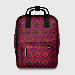 Рюкзак женский Витражный паттерн оттенков красного, цвет: 3D-принт