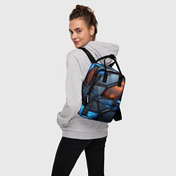 Рюкзак женский Прозрачные абстрактные плиты, цвет: 3D-принт — фото 2