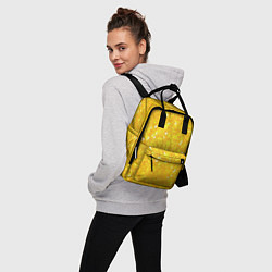 Рюкзак женский Веселая мозаика желтая, цвет: 3D-принт — фото 2