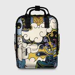 Рюкзак женский Облачные монстры, цвет: 3D-принт