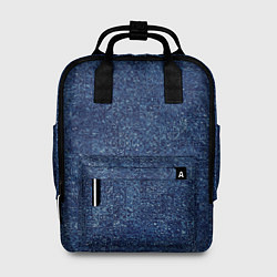 Рюкзак женский Текстура тёмно-синий мелкие квадраты, цвет: 3D-принт