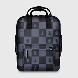 Рюкзак женский Синяя шахматная доска, цвет: 3D-принт