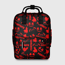 Рюкзак женский Fortnite pattern logo marshmello, цвет: 3D-принт