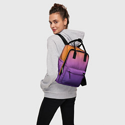Рюкзак женский Градиент оранжево-фиолетовый, цвет: 3D-принт — фото 2