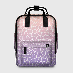 Рюкзак женский Паттерн мозаика светло-сиреневый, цвет: 3D-принт
