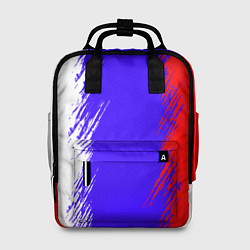 Рюкзак женский Штрихи триколор, цвет: 3D-принт