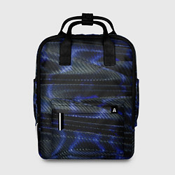 Женский рюкзак Темно синие карбоновые волны