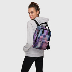 Рюкзак женский Цветные цилиндры, цвет: 3D-принт — фото 2