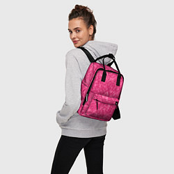 Рюкзак женский Яркий розовый абстракция, цвет: 3D-принт — фото 2