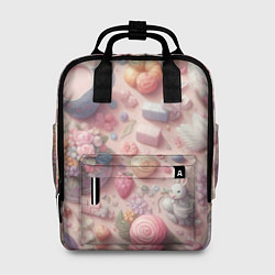 Рюкзак женский Акварельный фон в пастельных тонах, цвет: 3D-принт